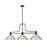 Z-Lite Melange 3 Light 45" Billiard, Matte Black/Brushed Nickel