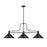 Z-Lite Melange 3 Light 19" Billiard, Matte Black/Matte Black
