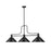 Z-Lite Melange 3 Light 19" Billiard, Matte Black/Matte Black