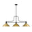 Z-Lite Melange 3 Light Billiard, Matte Black/Rubbed Brass