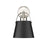 Z-Lite Z-Studio 1 Light Wall Sconce, Matte Black/Brushed Nickel