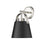 Z-Lite Z-Studio 1 Light Wall Sconce, Matte Black/Brushed Nickel
