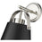 Z-Lite Z-Studio 1 Light Wall Sconce, Matte Black/Brushed Nickel