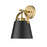 Z-Lite Z-Studio 1 Light Wall Sconce, Matte Black/Heritage Brass