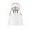 Z-Lite Z-Studio 1 Light Wall Sconce, Matte White/Brushed Nickel