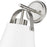 Z-Lite Z-Studio 1 Light Wall Sconce, Matte White/Brushed Nickel