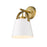 Z-Lite Z-Studio 1 Light Wall Sconce, Matte White/Heritage Brass - 726-1S-MW-HBR