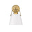 Z-Lite Z-Studio 1 Light Wall Sconce, Matte White/Heritage Brass