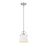 Z-Lite Z-Studio 1 Light Mini Pendant, Matte White/Brushed Nickel - 726MP-MW-BN