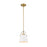 Z-Lite Z-Studio 1 Light Mini Pendant, Matte White/Heritage Brass - 726MP-MW-HBR