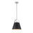 Z-Lite Z-Studio 1 Light Pendant, Matte Black/Brushed Nickel - 726P-MB-BN