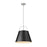 Z-Lite Z-Studio 1 Light Pendant, Black/Brushed Nickel, Black - 726P18-MB-BN