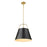 Z-Lite Z-Studio 1 Light Pendant, Black/Heritage Brass/Black