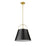 Z-Lite Z-Studio 1 Light Pendant, Black/Heritage Brass/Black