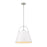 Z-Lite Z-Studio 1 Light Pendant, White/Brushed Nickel, Black - 726P18-MW-BN