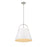 Z-Lite Z-Studio 1 Light Pendant, White/Brushed Nickel/Black