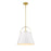 Z-Lite Z-Studio 1 Light Pendant, White/Heritage Brass- 726P18-MW-HBR