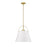 Z-Lite Z-Studio 1 Light Pendant, White/Heritage Brass