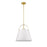 Z-Lite Z-Studio 1 Light Pendant, White/Heritage Brass