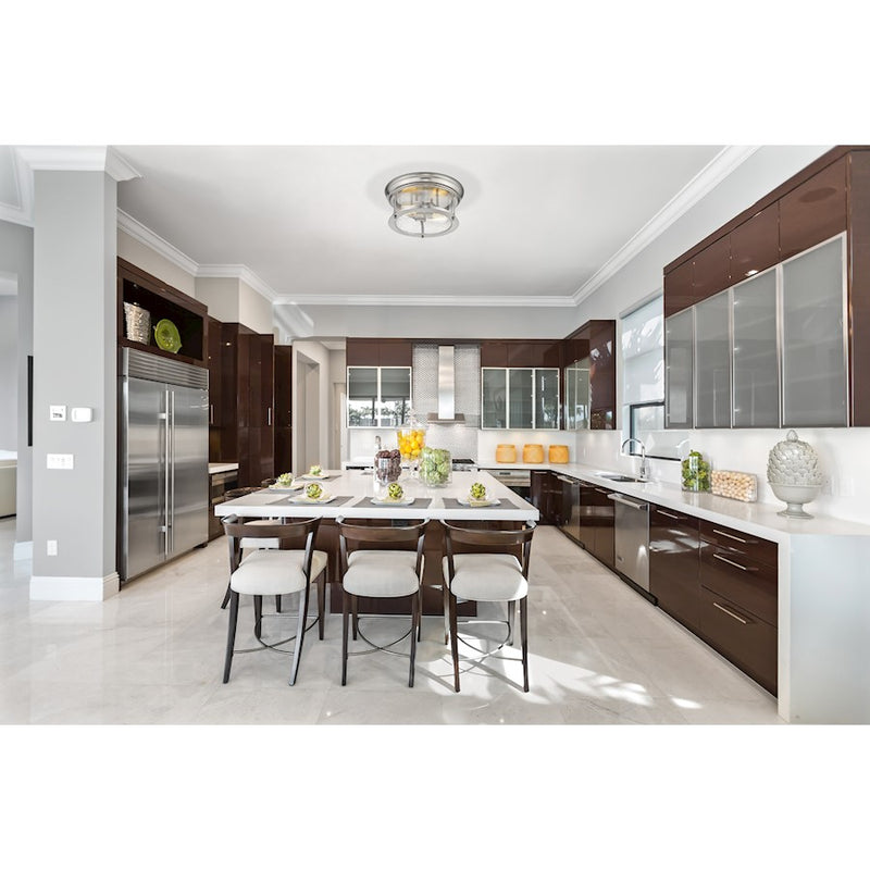 Z-Lite Sonna 2 Light Small Flush Mount, Brushed Nickel