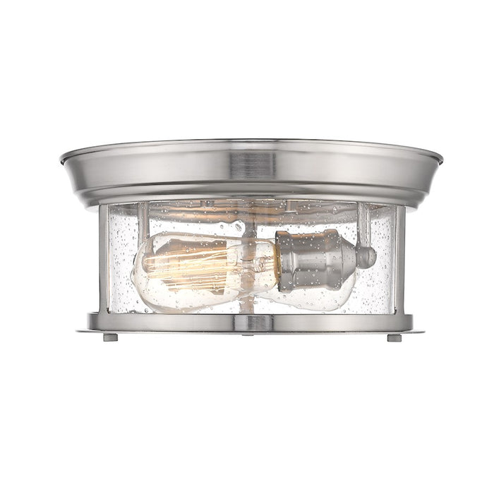 Z-Lite Sonna 2 Light Small Flush Mount, Brushed Nickel