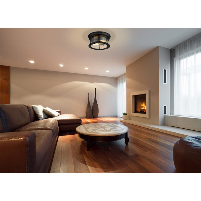 Z-Lite Sonna 2 Light Small Flush Mount, Bronze