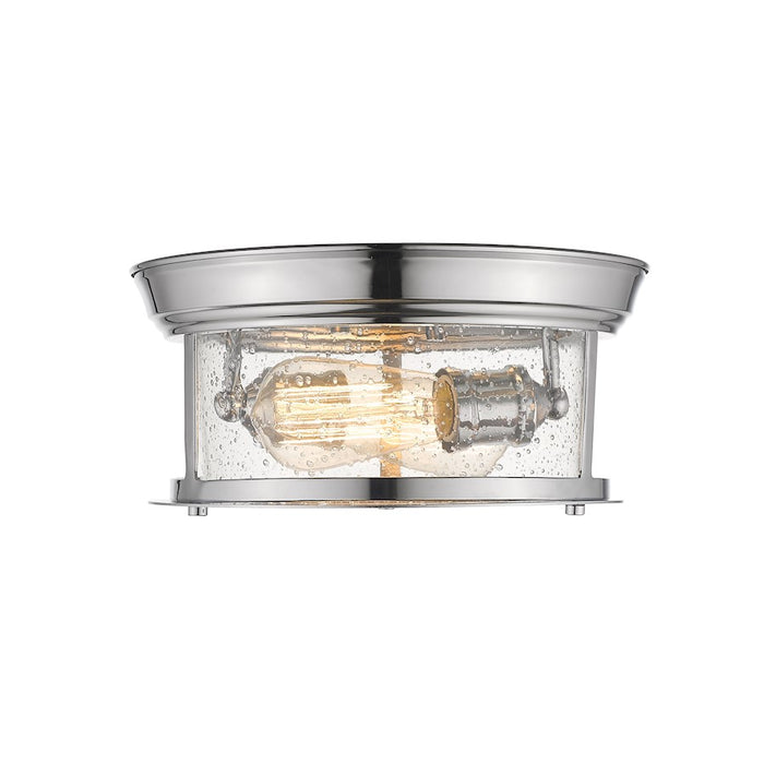 Z-Lite Sonna 2 Light Small Flush Mount, Chrome