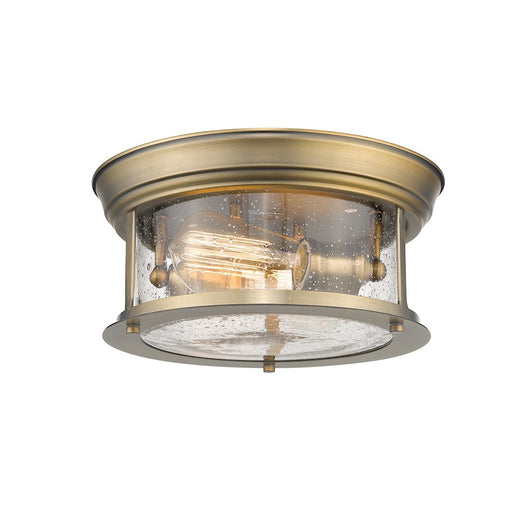 Z-Lite Sonna 2 Light Small Flush Mount, Heritage Brass - 727F10-HBR