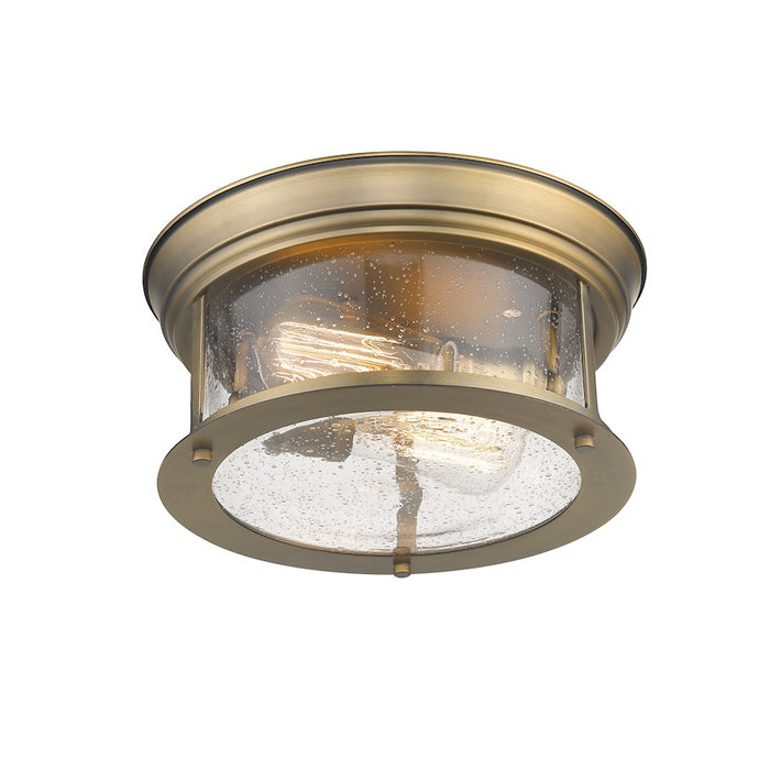 Z-Lite Sonna 2 Light Small Flush Mount, Heritage Brass