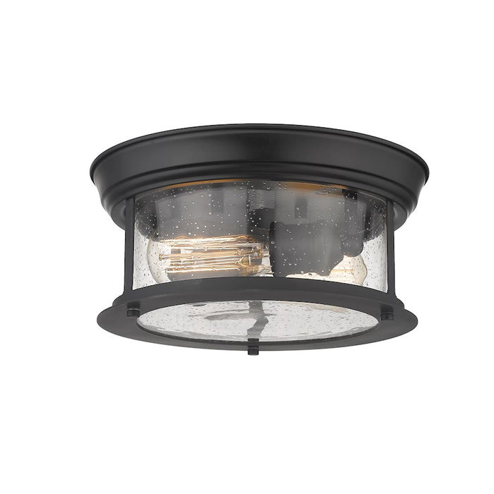 Z-Lite Sonna 2 Light Small Flush Mount, Matte Black - 727F10-MB