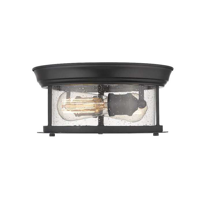 Z-Lite Sonna 2 Light Small Flush Mount, Matte Black