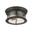 Z-Lite Sonna 2 Light Small Flush Mount, Matte Black