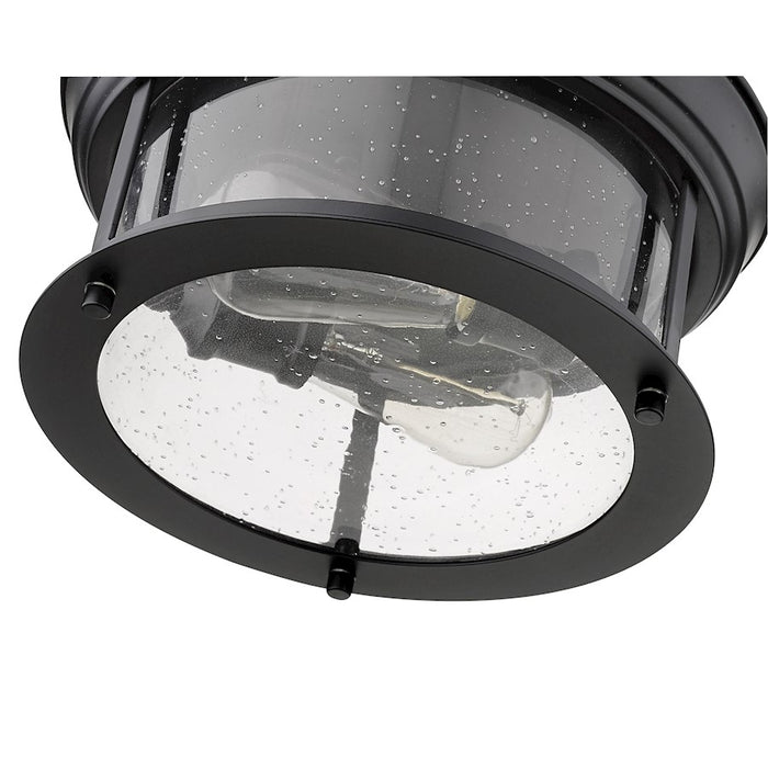 Z-Lite Sonna 2 Light Small Flush Mount, Matte Black