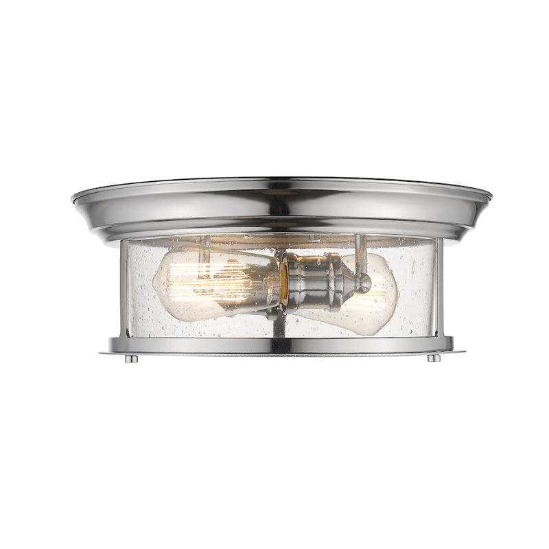 Z-Lite Sonna 2 Light Large Flush Mount, Chrome