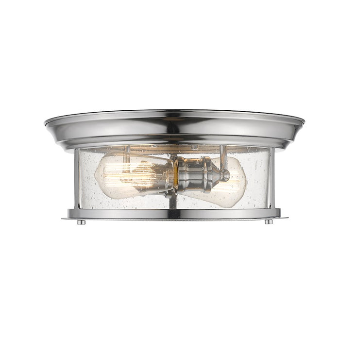 Z-Lite Sonna 2 Light Large Flush Mount, Chrome
