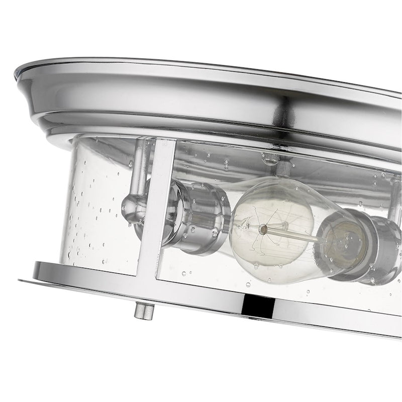 Z-Lite Sonna 2 Light Large Flush Mount, Chrome