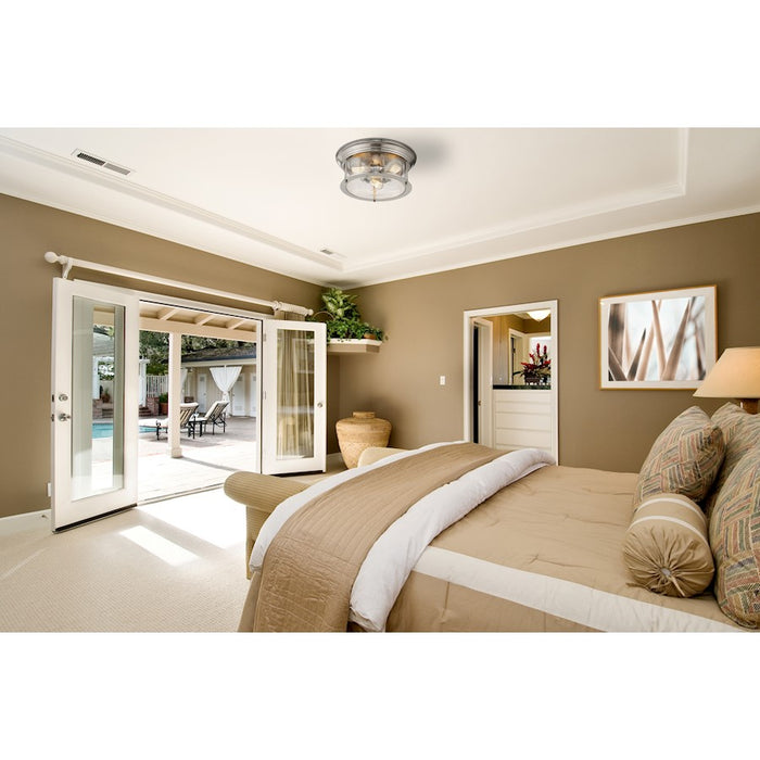 Z-Lite Sonna 3 Light Flush Mount, Brushed Nickel