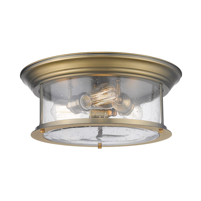 Z-Lite Sonna 3 Light Flush Mount, Heritage Brass/Seedy - 727F16-HBR