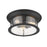 Z-Lite Sonna 3 Light Flush Mount, Matte Black/Seedy