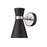 Z-Lite Soriano 1 Light 9" Sconce, Black/Brushed Nickel/Black