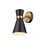 Z-Lite Soriano 1 Light 9" Sconce, Black/Heritage Brass/Black