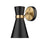 Z-Lite Soriano 1 Light 9" Sconce, Black/Heritage Brass/Black