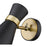 Z-Lite Soriano 1 Light 9" Sconce, Black/Heritage Brass/Black