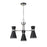 Z-Lite Soriano 3 Light 17" Chandelier, Black/Brushed Nickel/Black