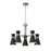Z-Lite Soriano 5 Light 20" Chandelier, Black/Brushed Nickel, Black - 728-5MB-BN