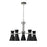 Z-Lite Soriano 5 Light 20" Chandelier, Black/Brushed Nickel/Black