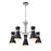 Z-Lite Soriano 5 Light 20" Chandelier, Black/Brushed Nickel/Black