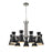 Z-Lite Soriano 9 Light 24" Chandelier, Black/Brushed Nickel, Black - 728-9MB-BN