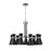 Z-Lite Soriano 9 Light 24" Chandelier, Black/Brushed Nickel/Black