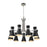 Z-Lite Soriano 9 Light 24" Chandelier, Black/Brushed Nickel/Black